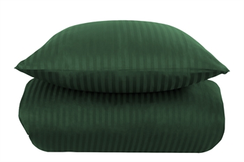 Dobbeltdyne sengetøj 200x200 cm - Grønt sengetøj - 100% Bomuldssatin - Borg Living sengesæt