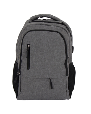 Rygsæk Med Usb A Kabel Grå Computerrygsæk Til 15  " Laptop 48x33x18 Cm