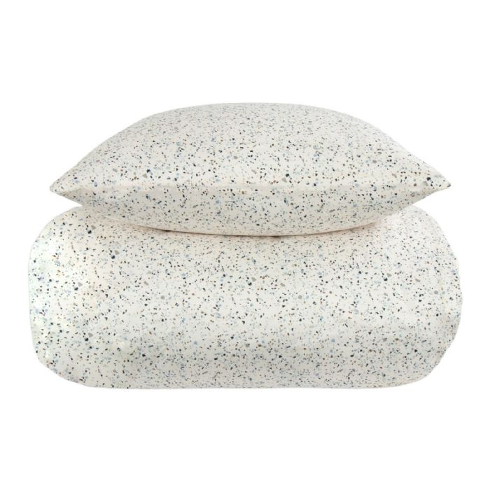 Billede af Sengetøj 140x220 cm - Marble white - Sengelinned i 100% Bomuldssatin - By Night sengesæt