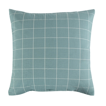 Billede af Pudebetræk 60x63 cm - Dusty Green Check - Grøn - Bæk og bølge