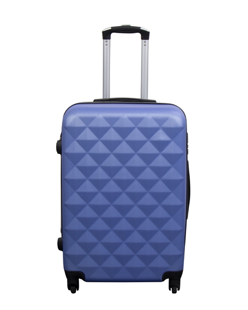 Kuffert - Hardcase - Str. Medium - Diamant blå - Smart billig rejsekuffert