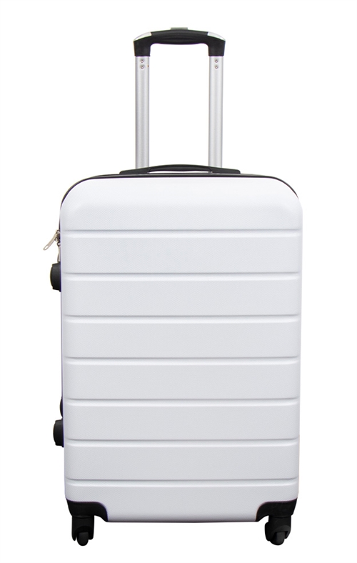 Billede af Kuffert - Hardcase kuffert - Str. Medium - Hvid - Praktisk rejsekuffert