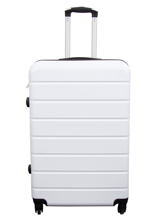 Stor kuffert - Hvid - Hardcase kuffert tilbud - Letvægt kuffert