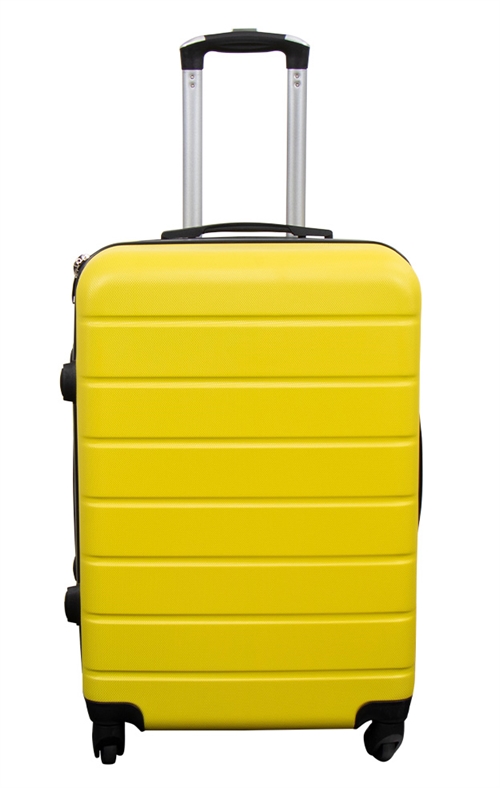 Kuffert - Hardcase kuffert - Str. Medium - Gul - Praktisk rejsekuffert