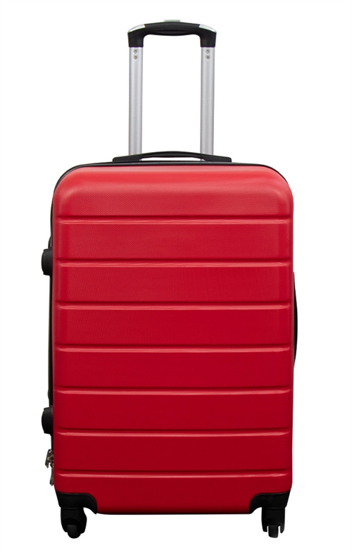 Kuffert - Hardcase kuffert - Str. Medium - Rød - Praktisk rejsekuffert