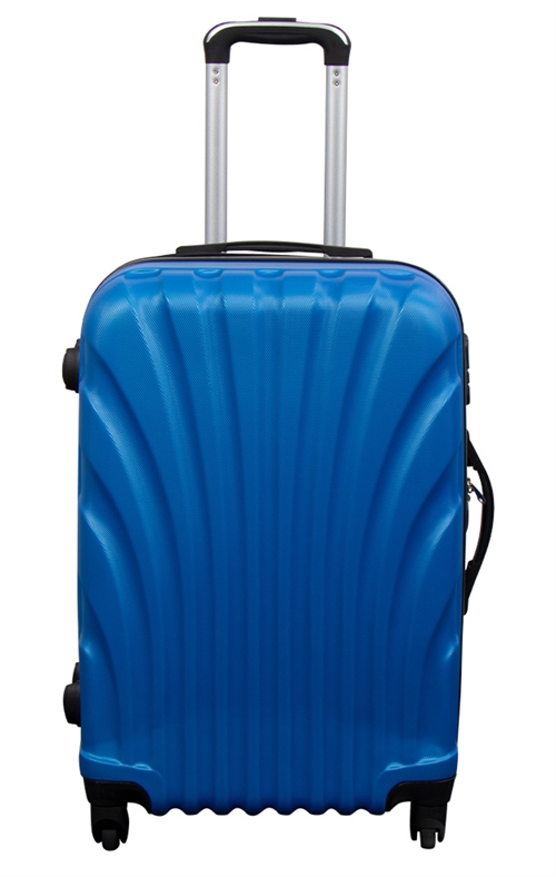 Mellem kuffert - Musling blå- Hardcase kuffert - Eksklusiv rejsekuffert
