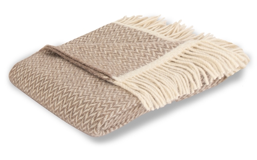 Uldplaid 100 Ny Norsk Uld Oslo Herringbone 130x200 Cm Arctic