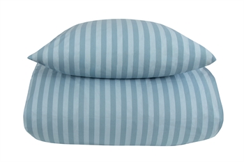 King size sengetøj 240x220 cm - Stripes blue - Stribet dobbelt dynebetræk - 100% Bomuld - Borg Living