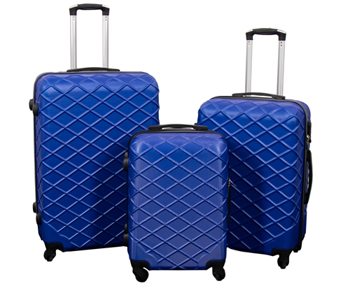Kuffertsæt - 3 stk. - Hardcase kuffert - Harlequin mønster