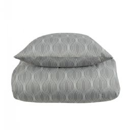 Sengetøj - Wave grey - Mønstret sengesæt - Microfiber - IN Style