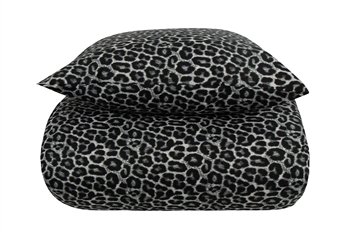 12: Sengetøj 150x210 cm - Leopard plettet dynebetræk - 100% Bomuld - Borg Living sengesæt