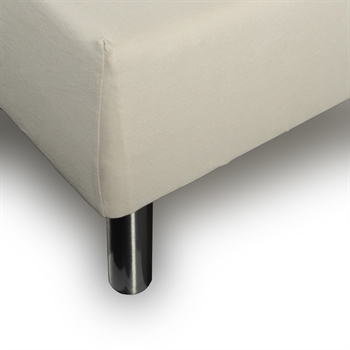 Stræklagen 70×200 cm – Sandfarvet jersey lagen – 100% Bomuld – Faconlagen til madras