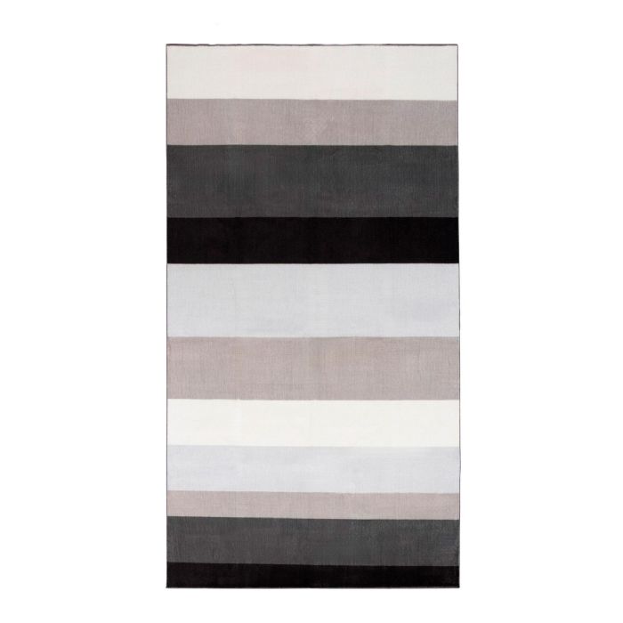Tæppeløber 80x160 cm - Stribet tæppe med skridsikker bagside - Blød løbertæppe - Løs gulvløber fra Nordstrand Home Rosa