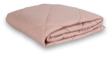 Vattæppe - 140x200 cm - Støvet rosa fiber sommerdyne af fibervat - Quiltet tæppe - In Style