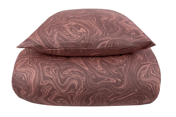Sengetøj til dobbeltdyne - 240x220 cm - Marble lavendel - Mønstret sengetøj i 100% Bomuldssatin - By Night sengesæt