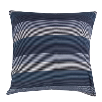 Pudebetræk 60x63 cm - Big stripes blue - Hovedpudebetræk i 100% bomuldssatin