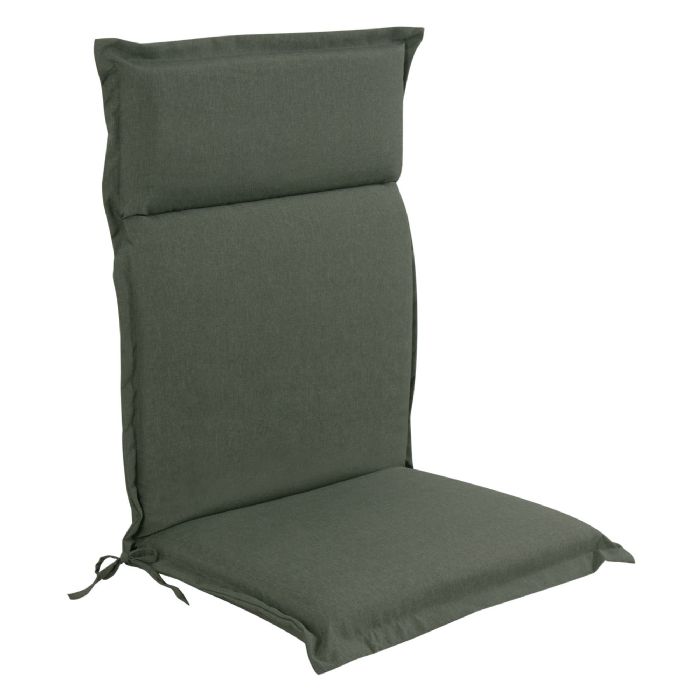 Luksus PLUS havehynde til positionsstol - Tyk skumkerne 7 cm - Grøn havehynde til havestol med ekstra høj komfort & UV-resistent betræk - Nordstrand Home hynde 