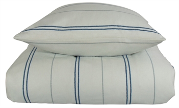 Se Flonel sengetøj - 140x220 cm - Stribet sengetøj - 100% Bomuld - Matheo - Nordstrand Home sengesæt hos Dynezonen.dk