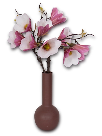 Billede af Magnolia gren - 49 cm - Flot kunstig gren med lyserøde blomster - Dekoration til boligen