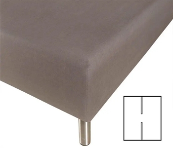 Stræklagen med H-split – 180×200 cm – Antracitgrå – 100% Bomuld – Faconlagen til madras elevationsseng