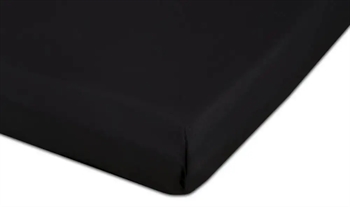 Billede af Boxlagen 70x160 cm - Sort - 100% Bomulds percale - Faconlagen til juniormadras