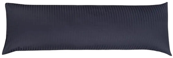 4: Pudebetræk 50x150 cm - 100% Bomuldssatin - Mørkeblåt ensfarvet pudebetræk - Borg Living