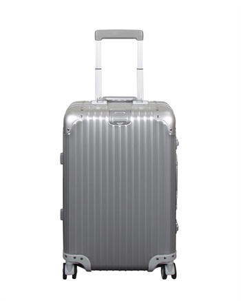 9: Håndbagage kuffert - Aluminiums kuffert - Sølv farvet - Luksuriøs trolley med TSA lås - 36 liter