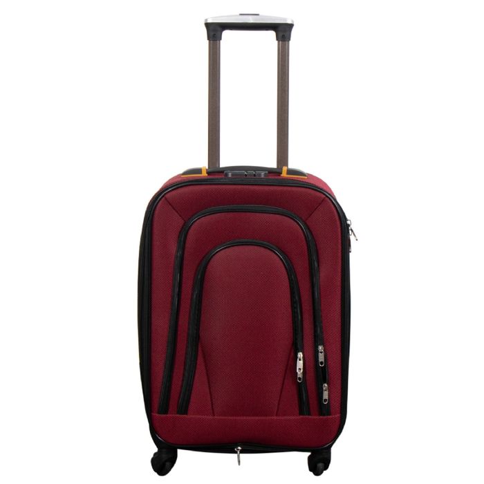 Kabinekuffert - Softcase - Kraftigt nylon - Rød trolley kuffert