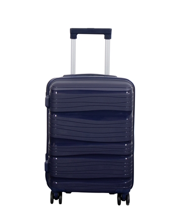 Kabinekuffert - Letvægts kuffert i polypropylen - Waves blå - Hardcase rejsekuffert