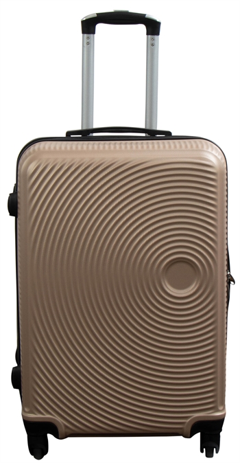 Billede af Kuffert - Str. Medium - Hard case kuffert - Guld cirkler - Smart billig rejsekuffert