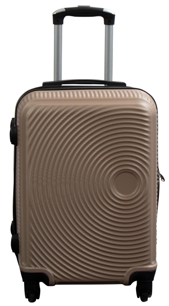 Håndbagage kuffert - Hardcase letvægt kuffert - Kabine trolley - Guld cirkler