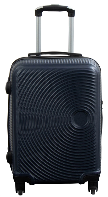 Håndbagage kuffert - Hardcase letvægt kuffert - Kabine trolley - Mørkeblå cirkler