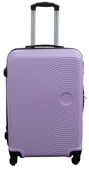 Kuffert - Str. Medium - Hard case kuffert - Lyslilla cirkler - Smart billig rejsekuffert
