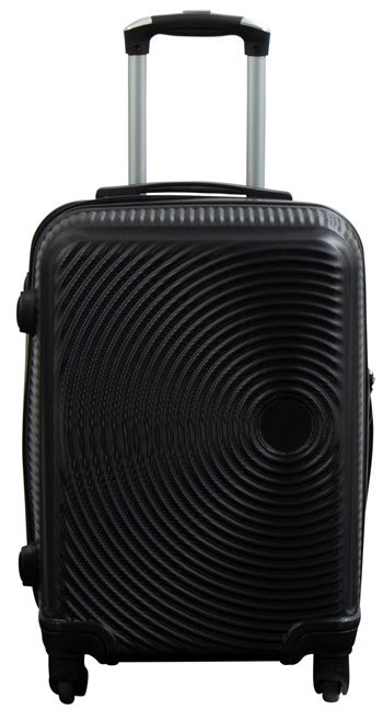 Håndbagage kuffert - Hardcase letvægt kuffert - Kabine trolley - Sorte cirkler