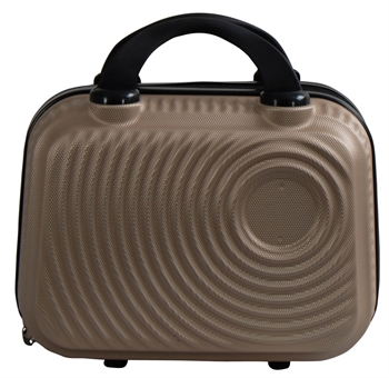 Billede af Beautyboks - Praktisk håndbagage kuffert - Str. Small med Guld cirkler