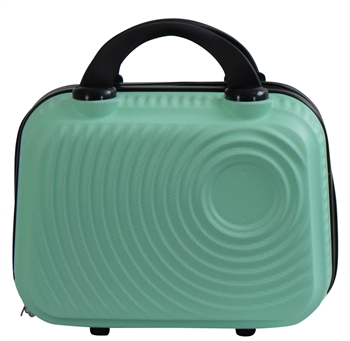 Billede af Beautyboks - Praktisk håndbagage kuffert - Str. Small med pastel grønne cirkler