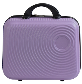 Billede af Beautyboks - Praktisk håndbagage kuffert - Str. Large med Lyslilla cirkler