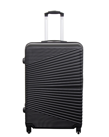 Stor kuffert - Nordic sort - Hardcase kuffert - Smart rejsekuffert