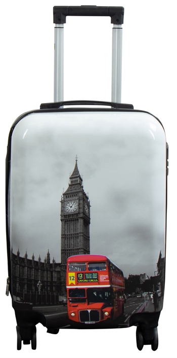 Kabine kuffert - Hardcase letvægt kuffert - Trolley med motiv - Big Ben