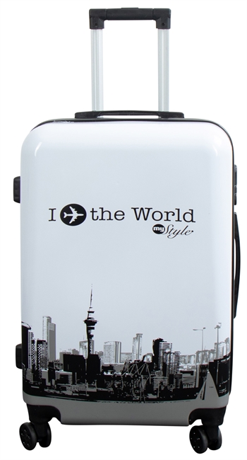 motivet sladre reductor Mellem kuffert - I Love The World - hardcase kuffert - Eksklusiv  rejsekuffert