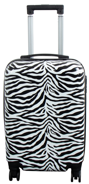 Kabine kuffert - Hardcase letvægt kuffert - Trolley med motiv - Zebra