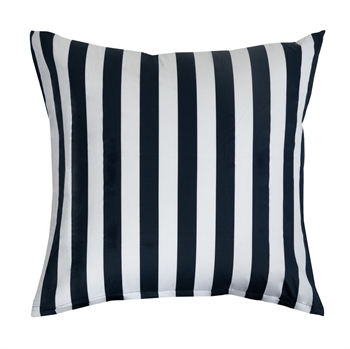 Pudebetræk 60x63 cm - Nordic Stripe - Mørke blå og Hvid - 100% Bomuldssatin