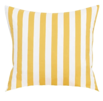 Pudebetræk 50x70 cm - Nordic Stripe Curry - Karry og Hvid - 100% Bomuldssatin