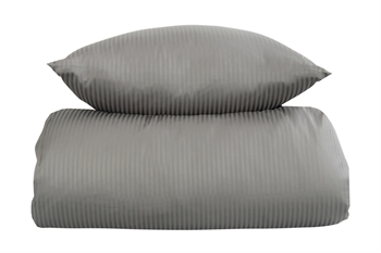 Sengetøj i 100% Egyptisk bomuld - 140x220 cm - Lysegrå sengetøj - Ekstra blødt sengesæt fra By Borg