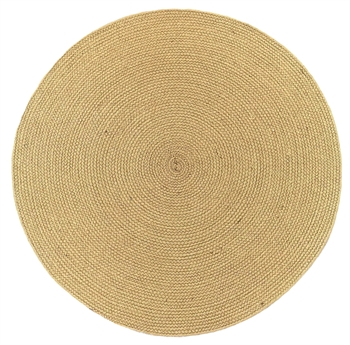 Billede af Jute gulvtæppe - Naturfarvet - Rundt jute tæppe - Ø 80 cm - Turiform