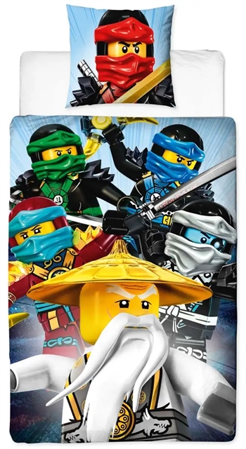 4: Ninjago sengetøj 140x200 cm - Master Wu - Ninjago lego sengetøj børn - 2 i 1 design - Sengesæt i 100% bomuld