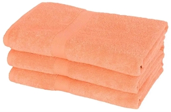 Orange bade håndklæder - 70x140 cm - Orange - 100% Bomuld - Bløde bade håndklæder fra Egeria