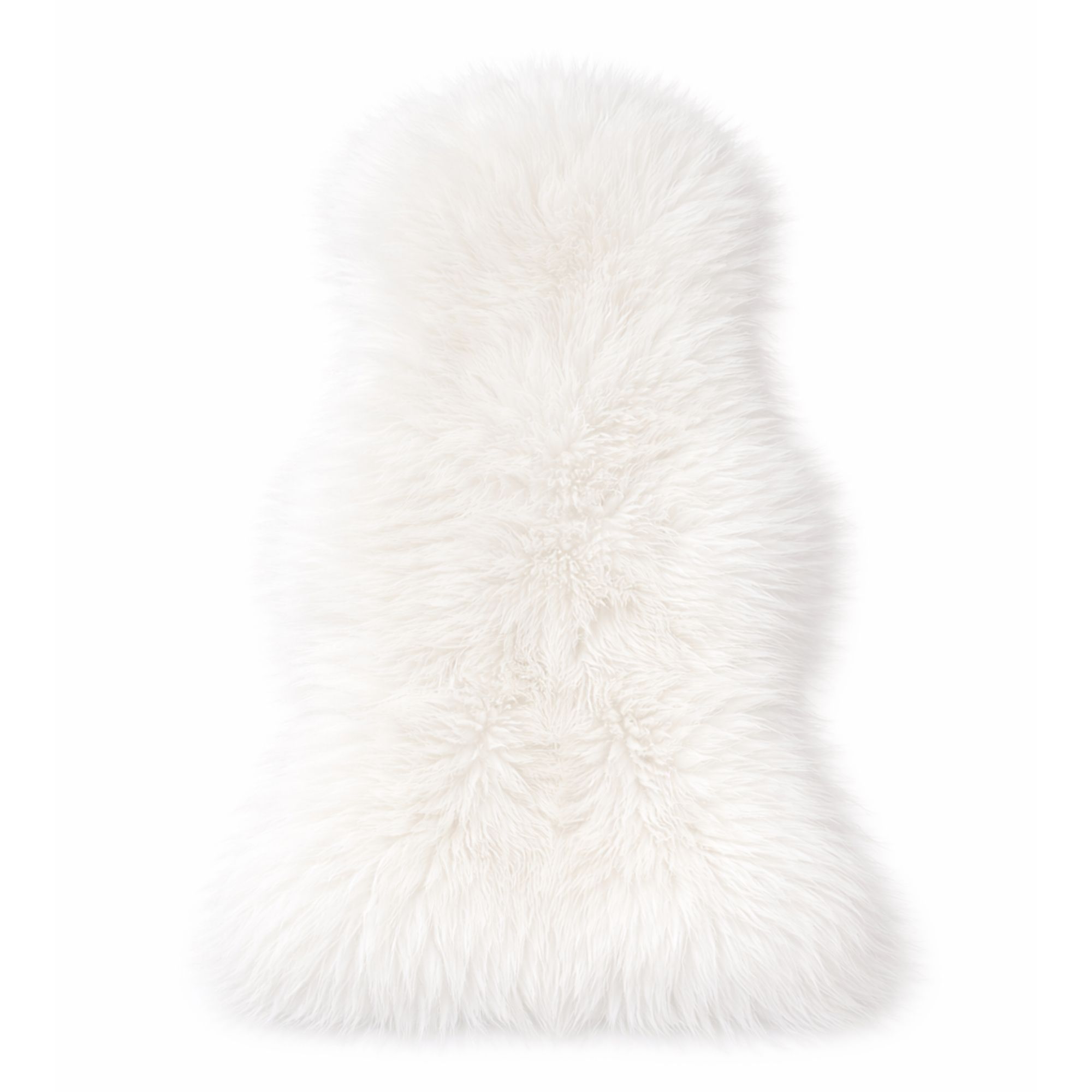 Lammeskind - 60x90 cm - Hvidt - Imiteret lammeskind til stol