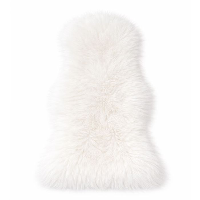 Lammeskind - 60x90 cm - Hvidt -  Imiteret lammeskind til stol