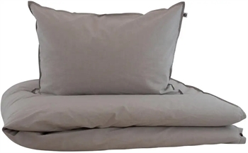 Billede af Borås sengetøj - 150x210 cm - Loui Sand/Beige - 100% chambray vævet bomuld - Borås Cotton
